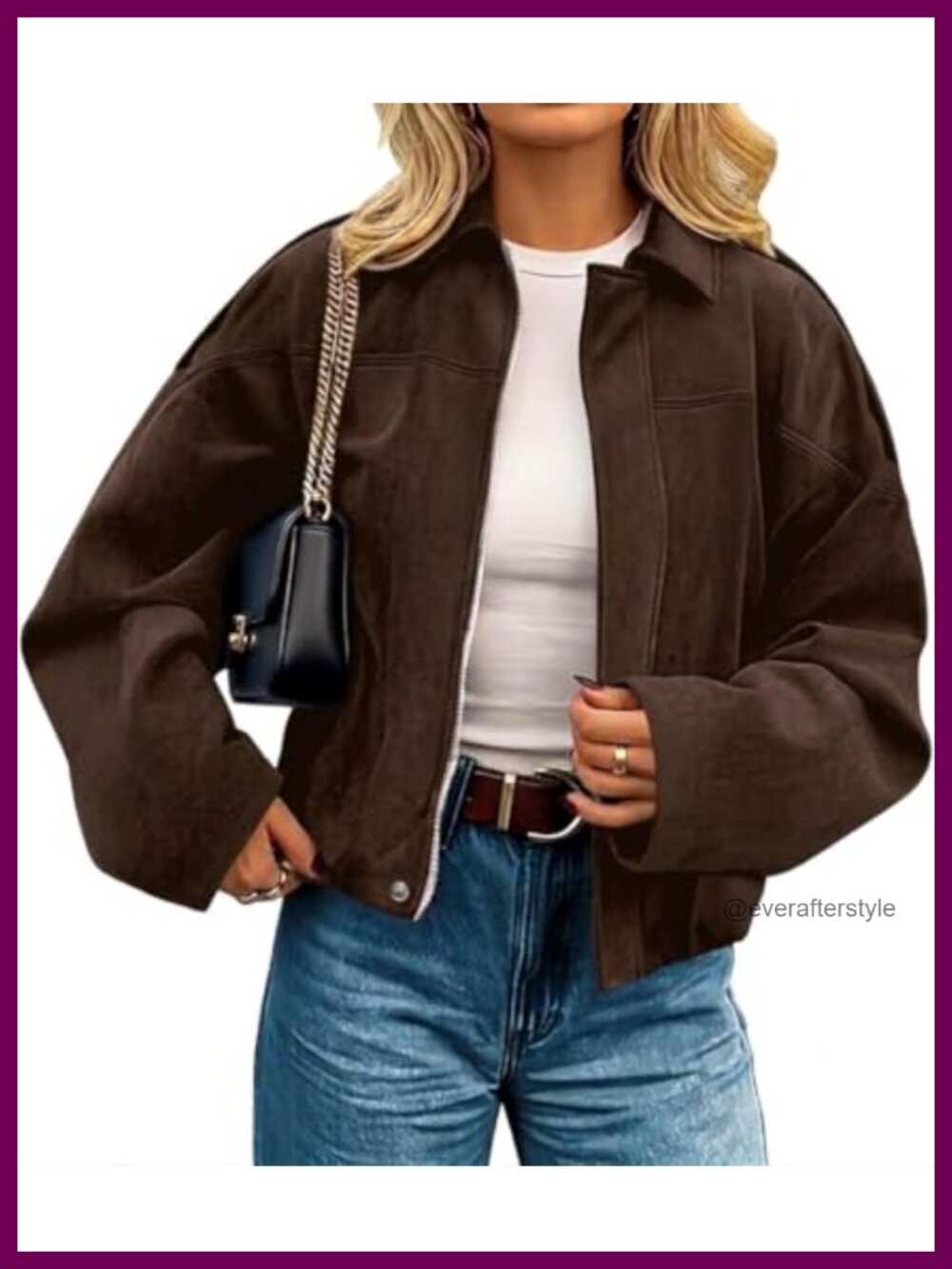 Faux Suede Open Front Cropped Jacket Fall Coat Women's Outerwear